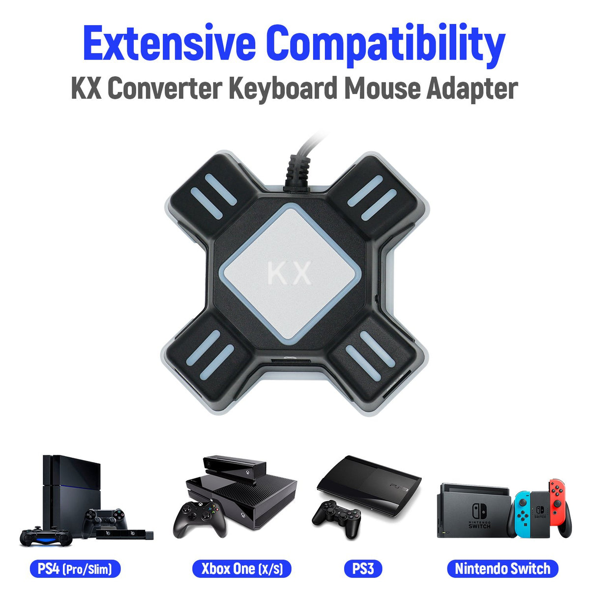 fusion Overflod kontrol KX USB Keyboard & Mouse Converter for Nintendo Switch/Xbox One/PS4/PS3 –  SupremeGameGear
