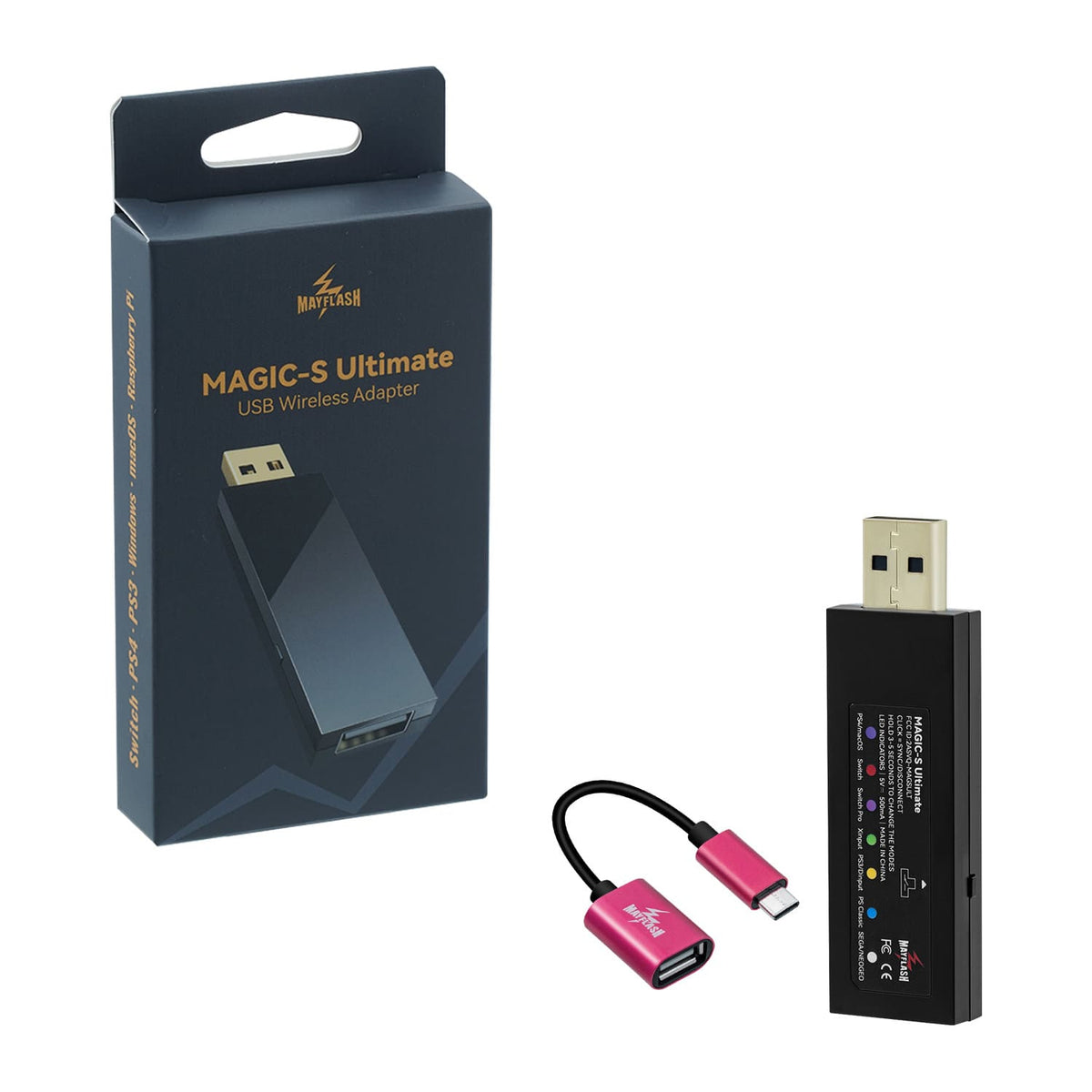 MayFlash Magic-S Ultimate Wireless Bluetooth USB Adapter for PS4 