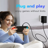 1.5m AC Adapter PD 15V/2.6A Fast Charger for Switch Game Console, Dock, Controller