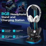 RGB Headphone Stand and Charging Station for Xbox Series X&S/Elite 1/ Elite 2/One/One X/One S/One Elite(SY-One-2030)