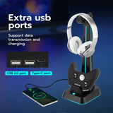 RGB Headphone Stand and Charging Station for Xbox Series X&S/Elite 1/ Elite 2/One/One X/One S/One Elite(SY-One-2030)