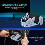 Ipega 3 In 1 Charging Station for PS5 Portal/PS5 Controller-White(PG-P5P03)