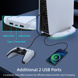 Ipega Universal RGB Vertical Stand for PS5 Slim DE/UHD Gaming Console-White(PG-P5S035SA)