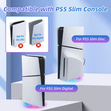 Iplay RGB Vertical Stand for PS5 Slim Disc/Digital Edition Console-Transparent(HBP-575)