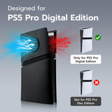 Replacement Side Panel Plate with Vent for PS5 Pro Digital Edition - Black