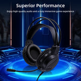 DOBE Wired Stereo Headphone with Mic for PS5/PS4/Xbox/Nintendo Switch/PC-Black(TP5-3592)