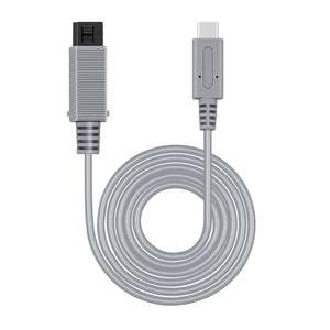 2 Meters Type C Power Charge Cable for Wii-Gray