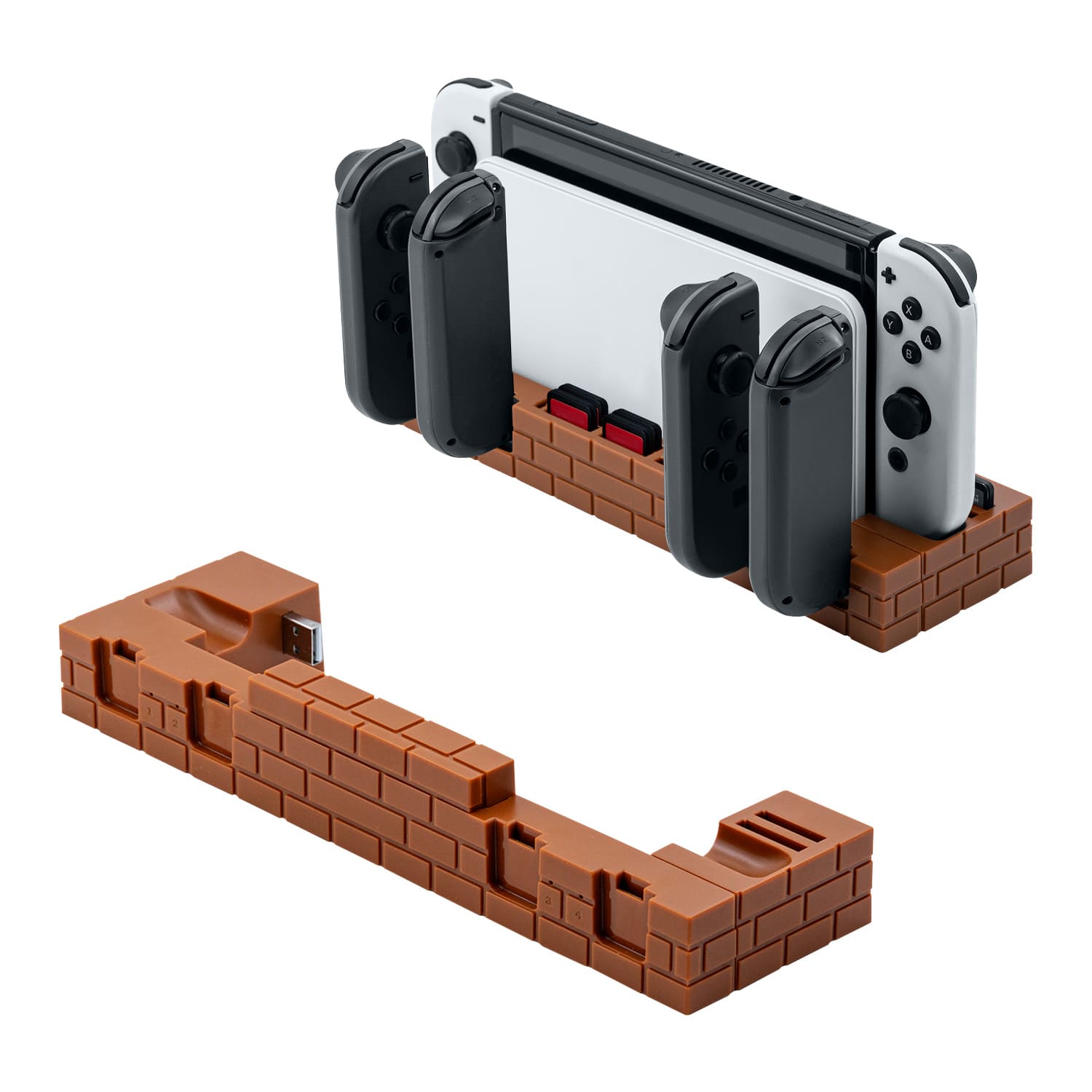 Red Brick Charging Dock with 8 Game Card Slots for Nintendo Switch/Swi –  SupremeGameGear