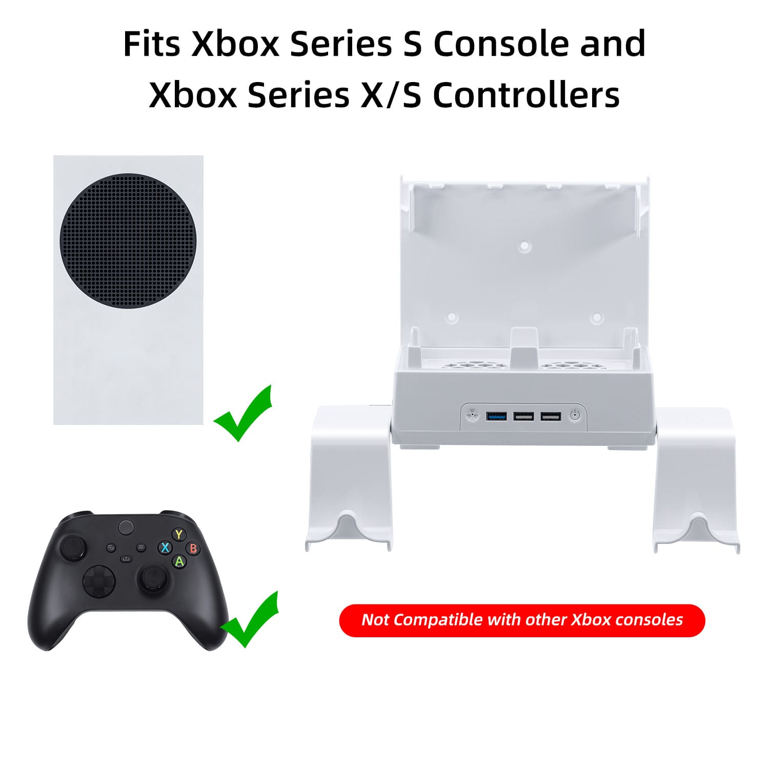  Vertical Cooling Stand for Xbox Series X/S, Dual Controller  Charging Station for Xbox Series X/S with Cooling Fan 3 Hub USB Ports :  Video Games
