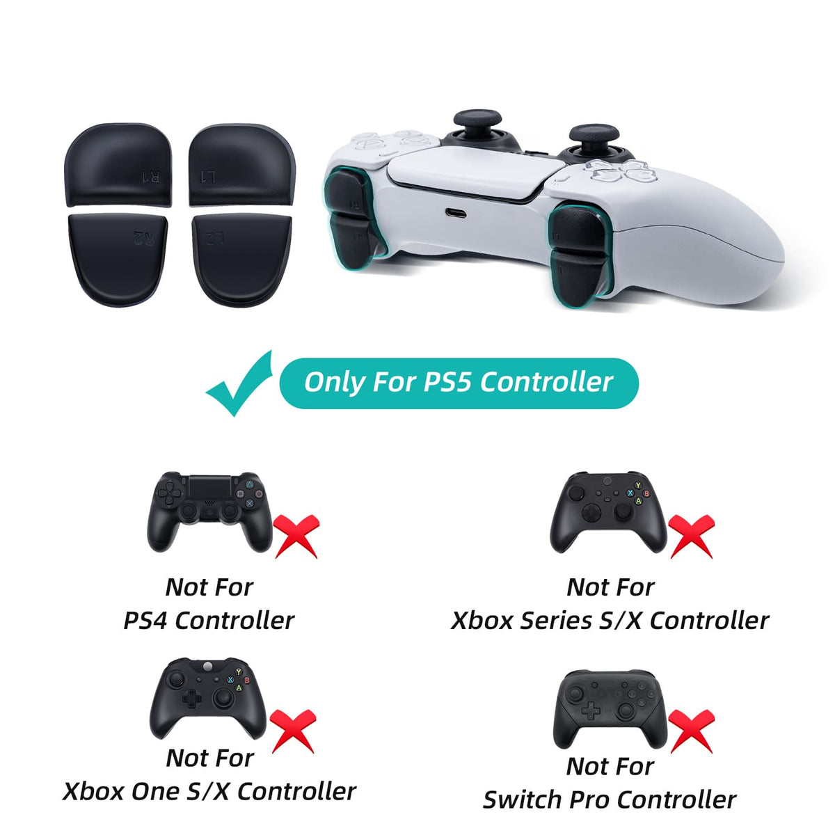 LR1 LR2 with Spring for PS5 Controller-Black – SupremeGameGear