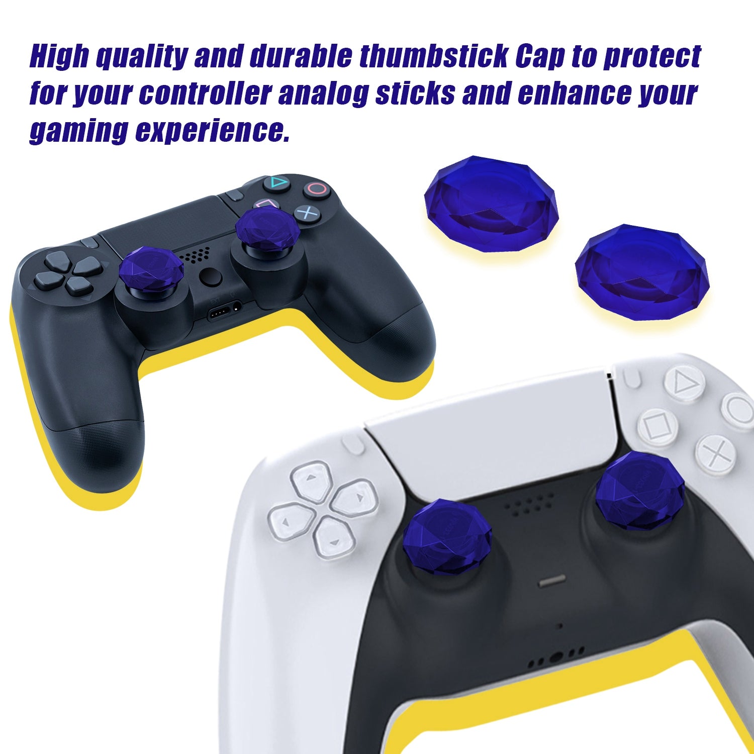 2 In 1 Diamond Thumbstick Cap for PS4/PS5 Controller (KJH-P5-014
