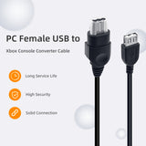 PC Female USB to Xbox Console Converter Cable